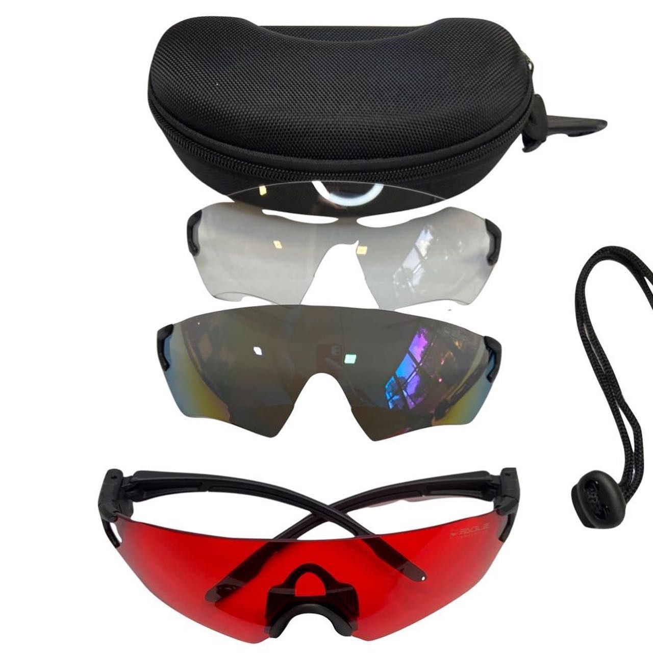 OCULOS TATICO Eagle gm007 FOTOCROMÁTICO kit com 3 lentes (vermelha, espelhada e foto cromática) - Imagem 2