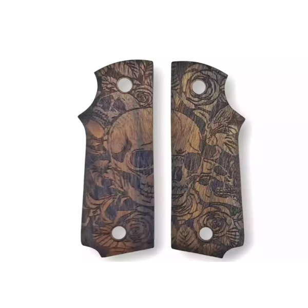 MBT Empunhadura IMBEL  MD2 .380 GC WOODEN SKULL.
