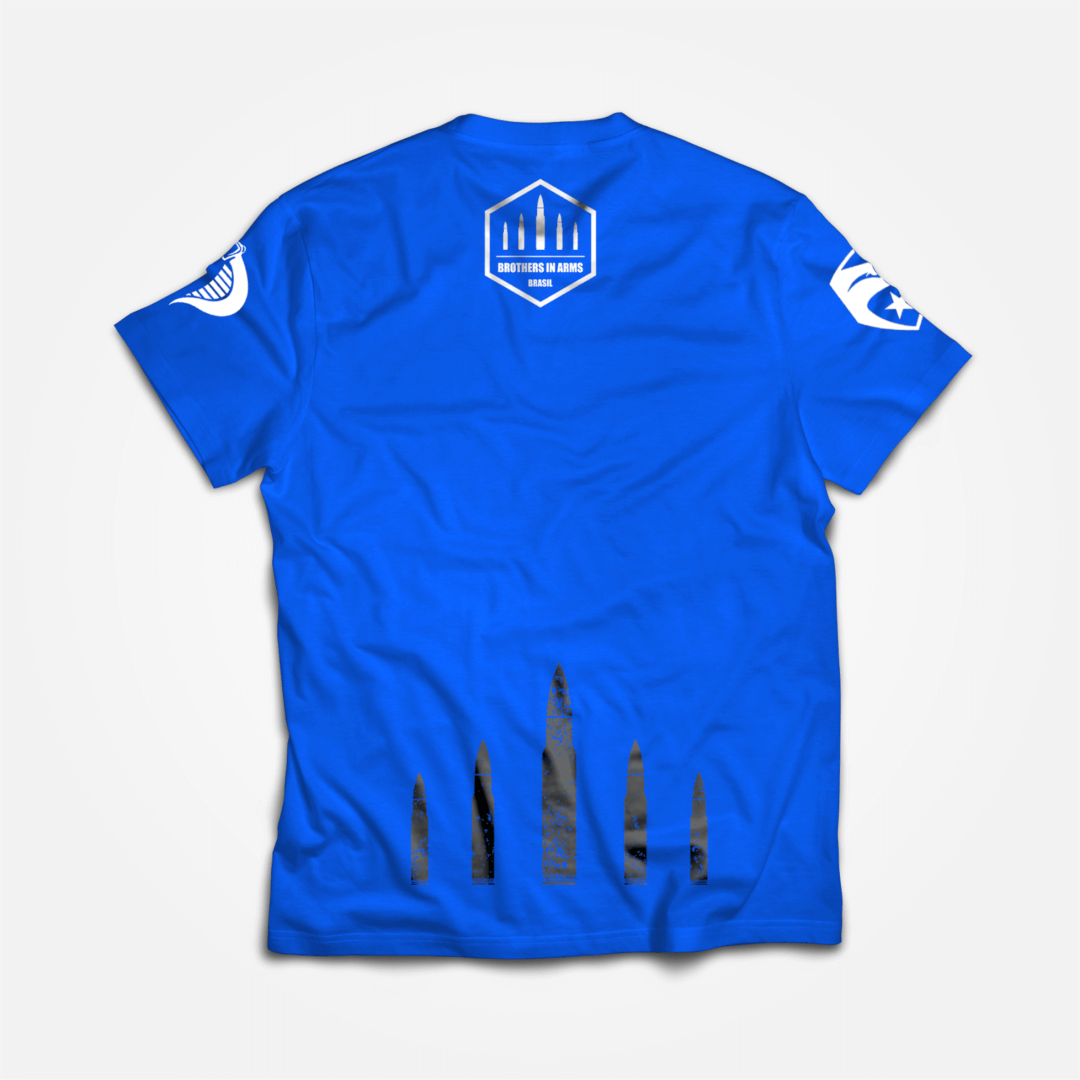 CAMISETAS BROTHERS IN ARMS GIJOE AZUL. - Imagem 2