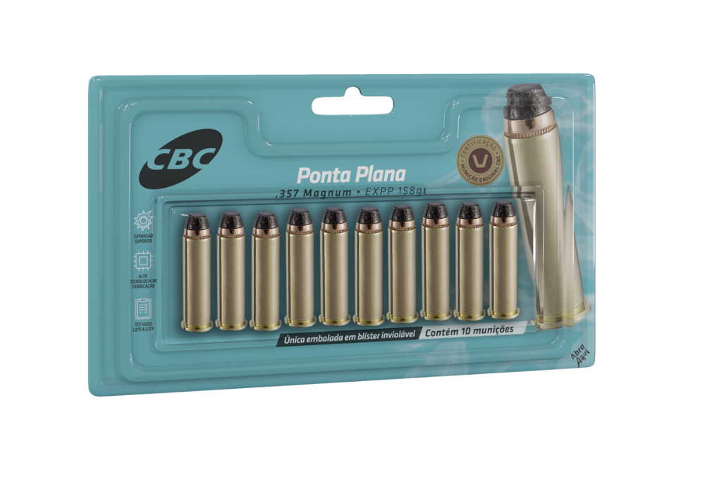 *MUNICAO CBC 357MAG EXPP 158GR BLISTER COM 10.
