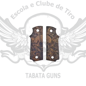 MBT Empunhadura IMBEL  MD2 .380 GC WOODEN SKULL.