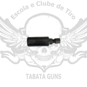 SUPRESSOR AIRSOFT USADO 34 x 110mm rosca direita